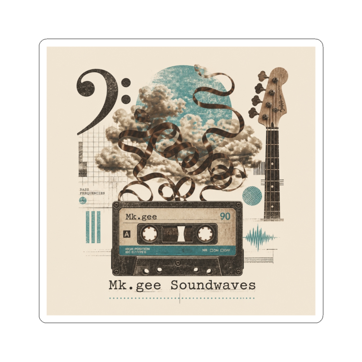 Mk.gee "Mk.gee Soundwaves" Sticker - alternate angle 2, merchandise